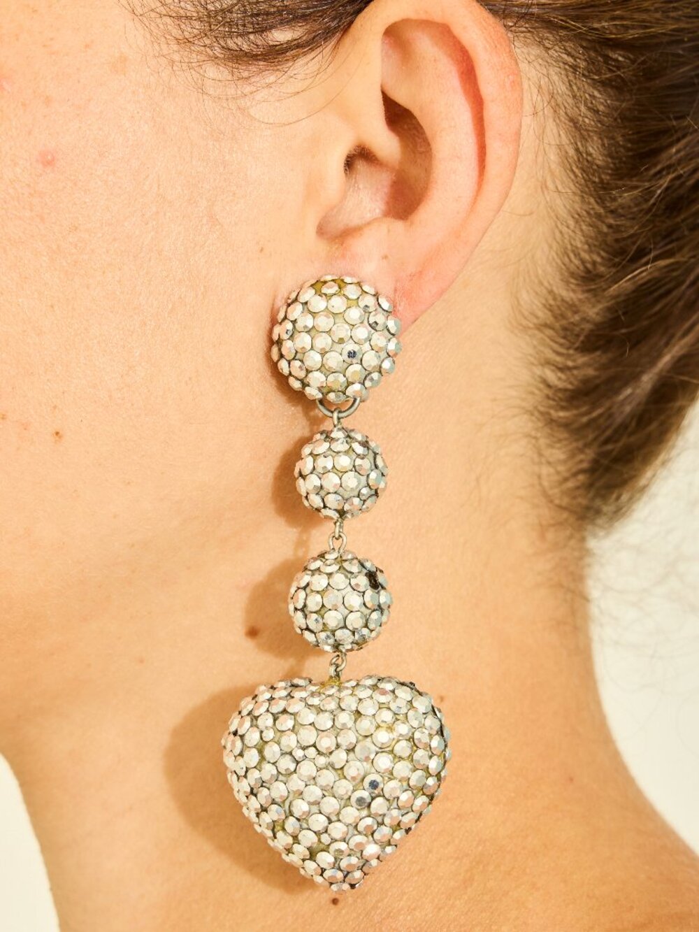 Vintage 80s Richard Kerr Heart Earrings